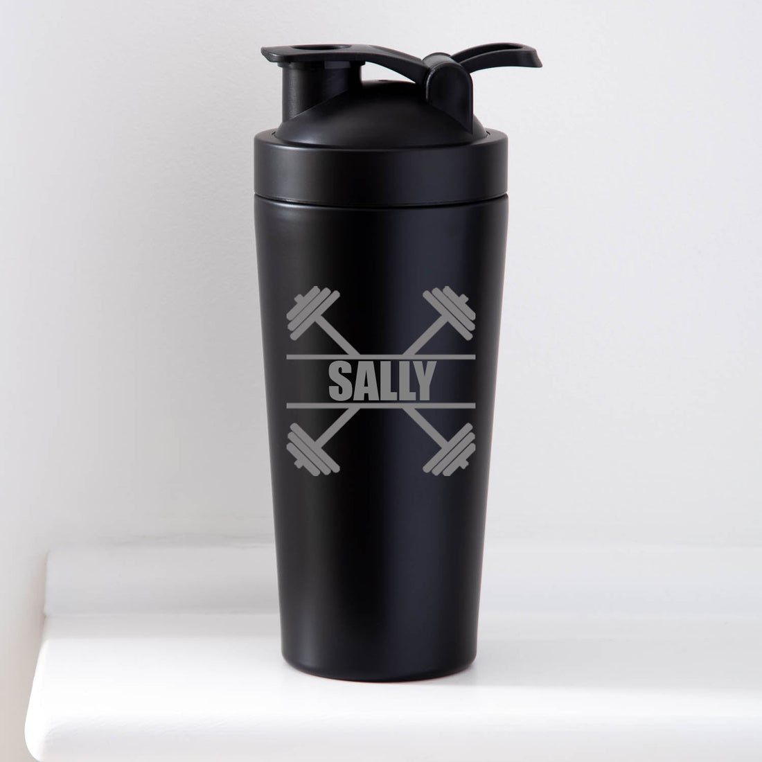 Personalised Bar Bell Protein Shaker Bottle
