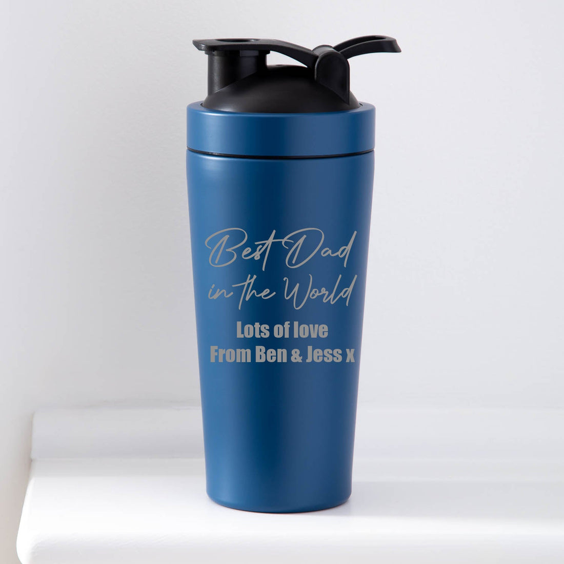 Personalised Best Dad in the World Protein Shaker Bottle