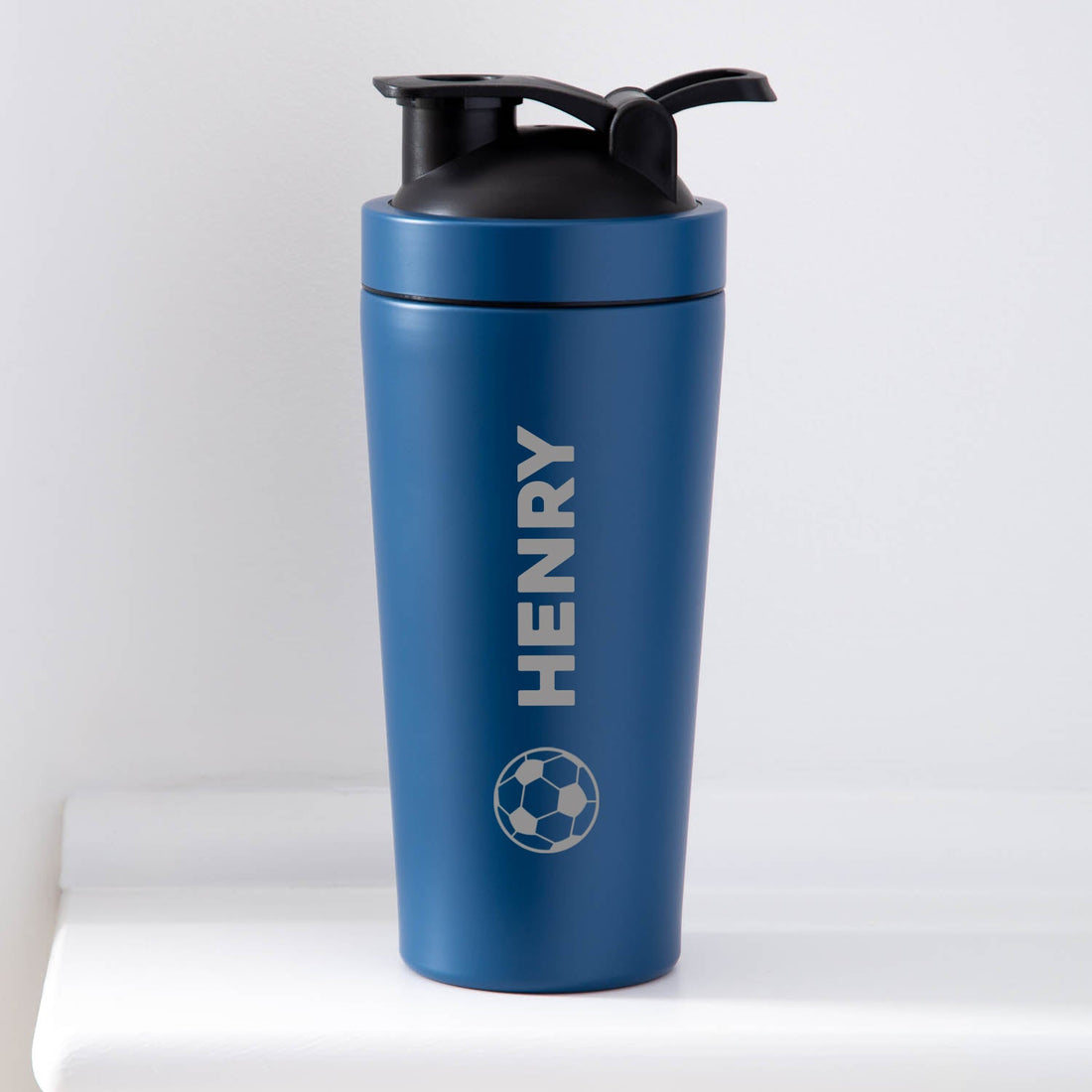 Personalised Football Name Protein Shaker Bottle