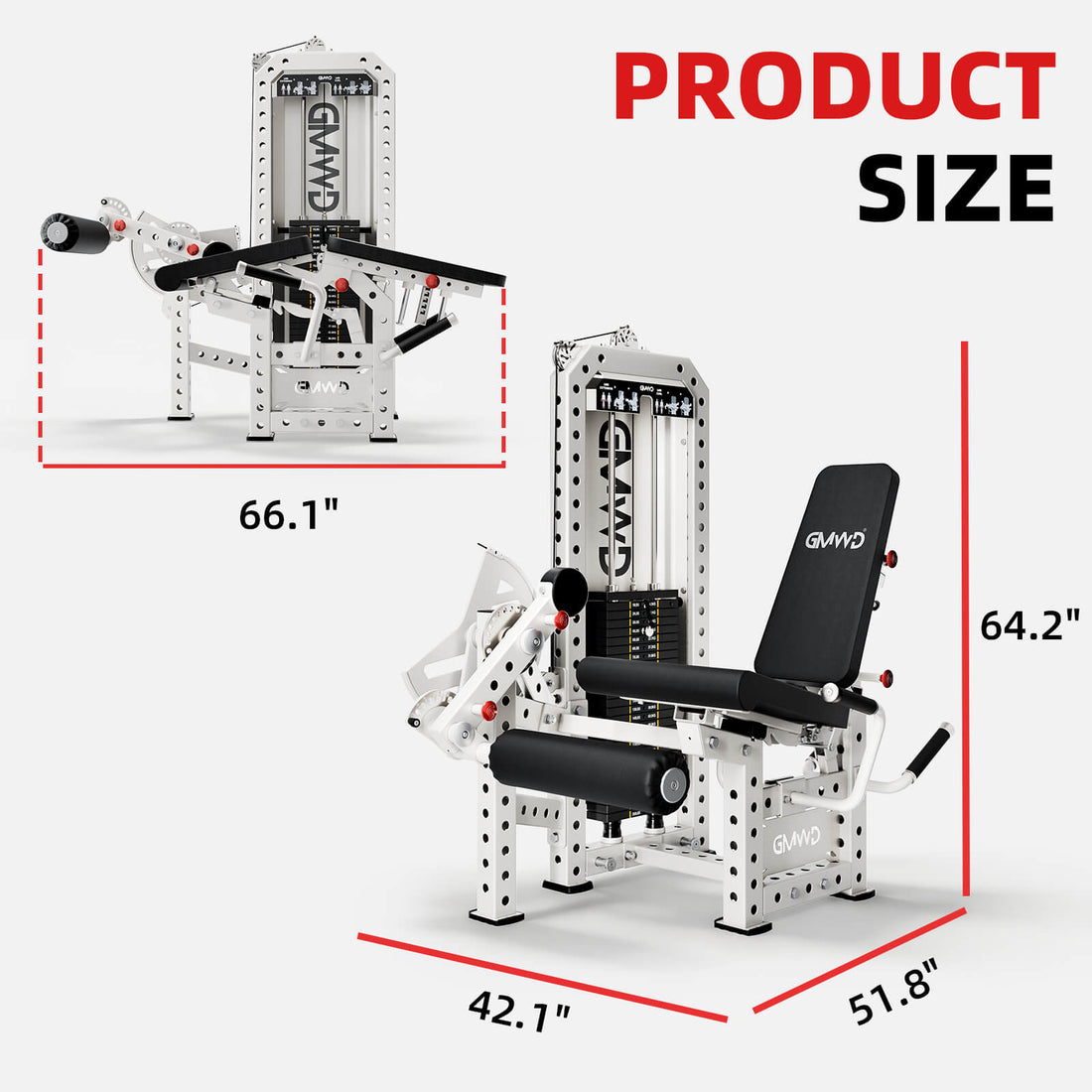 Selectorized Leg Extension and Prone Leg Curl Machine LE11